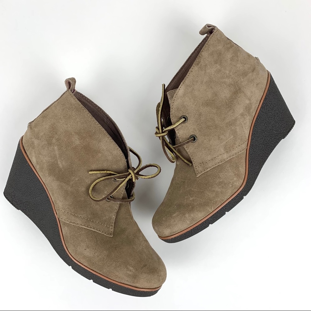 Sperry Top Sider Harlow Suede Wedge Bootie 9.5